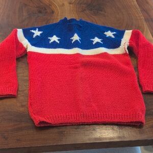 Red and Blue Star Sweater